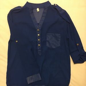 YFF sheer royal blue tunic
